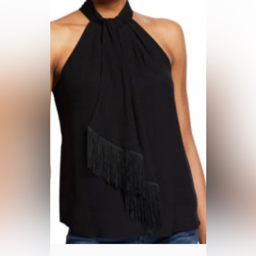 Joie Fringe Leikyn Top in Black - Picture 2 of 11